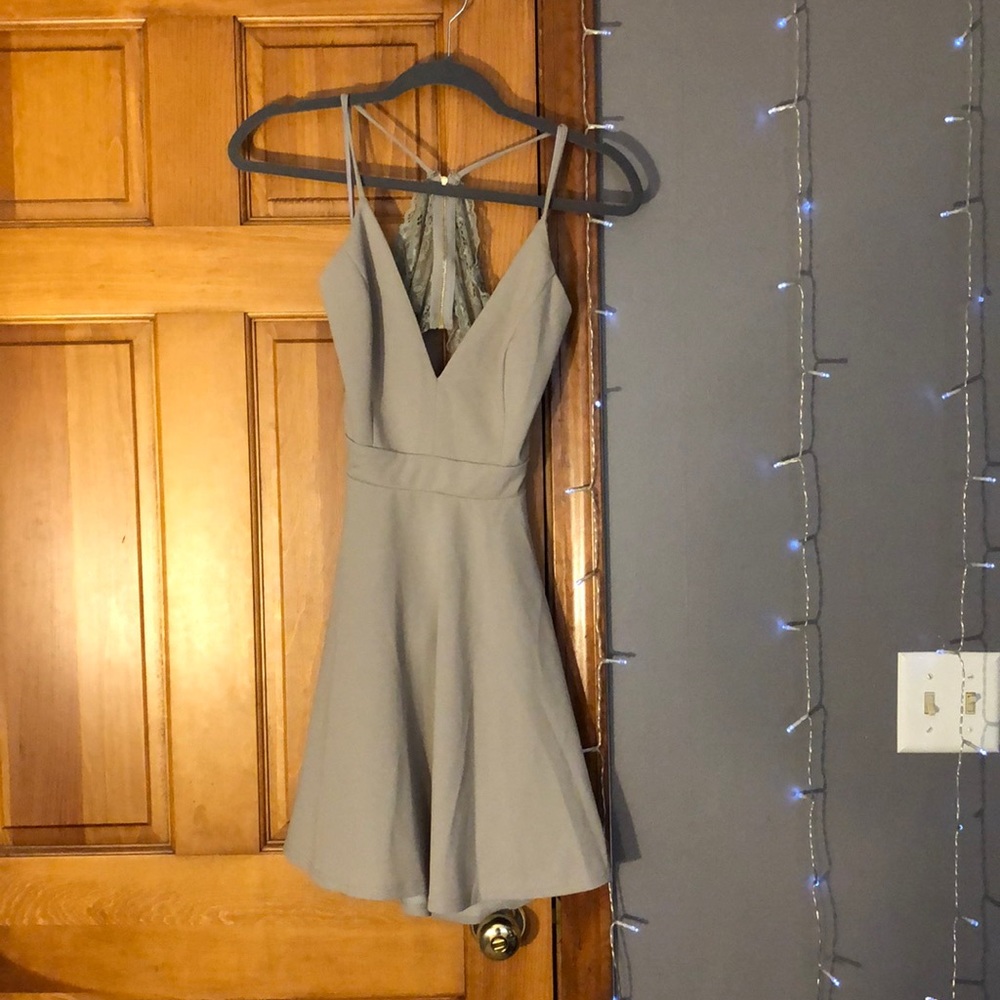 Dry Goods Gray Open Back Dress